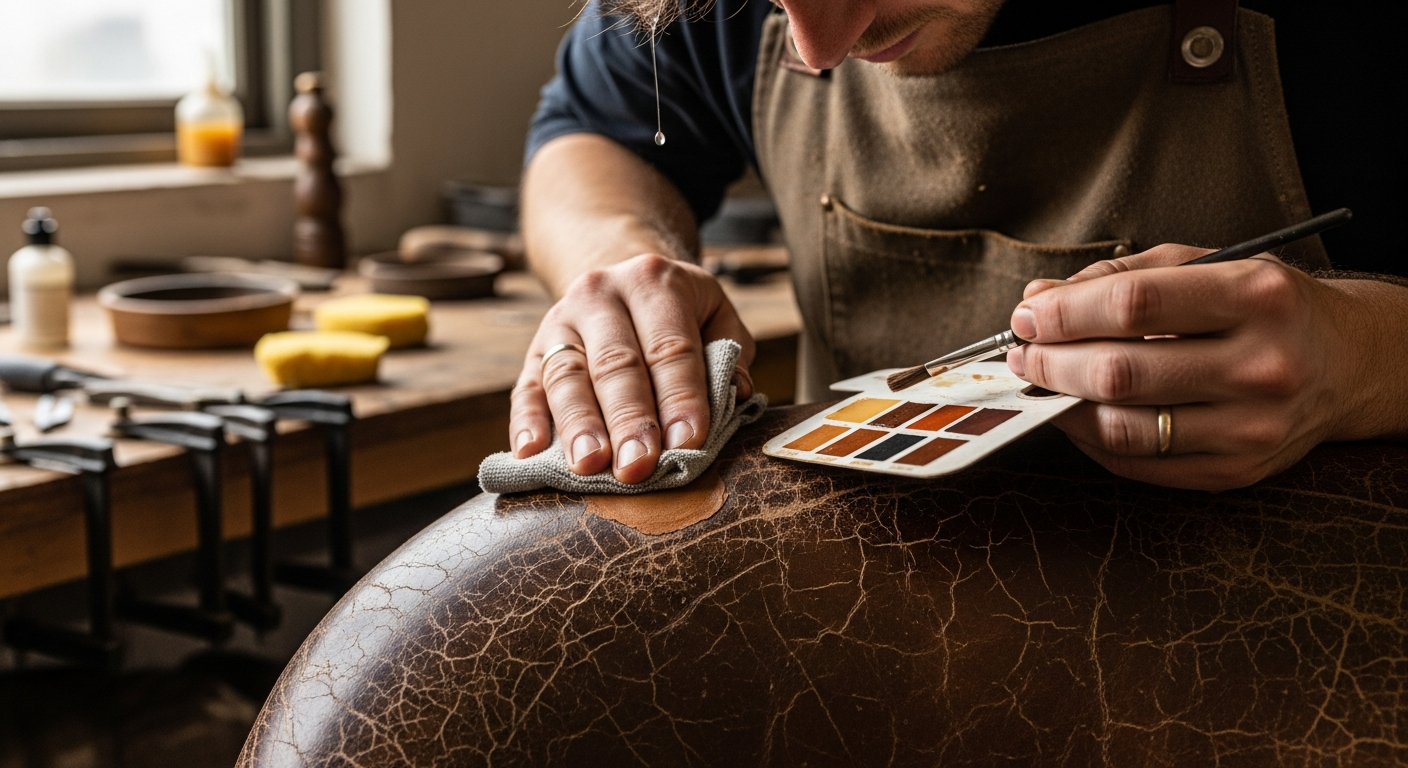 Leather furniture repair near me in Monmouth County NJ