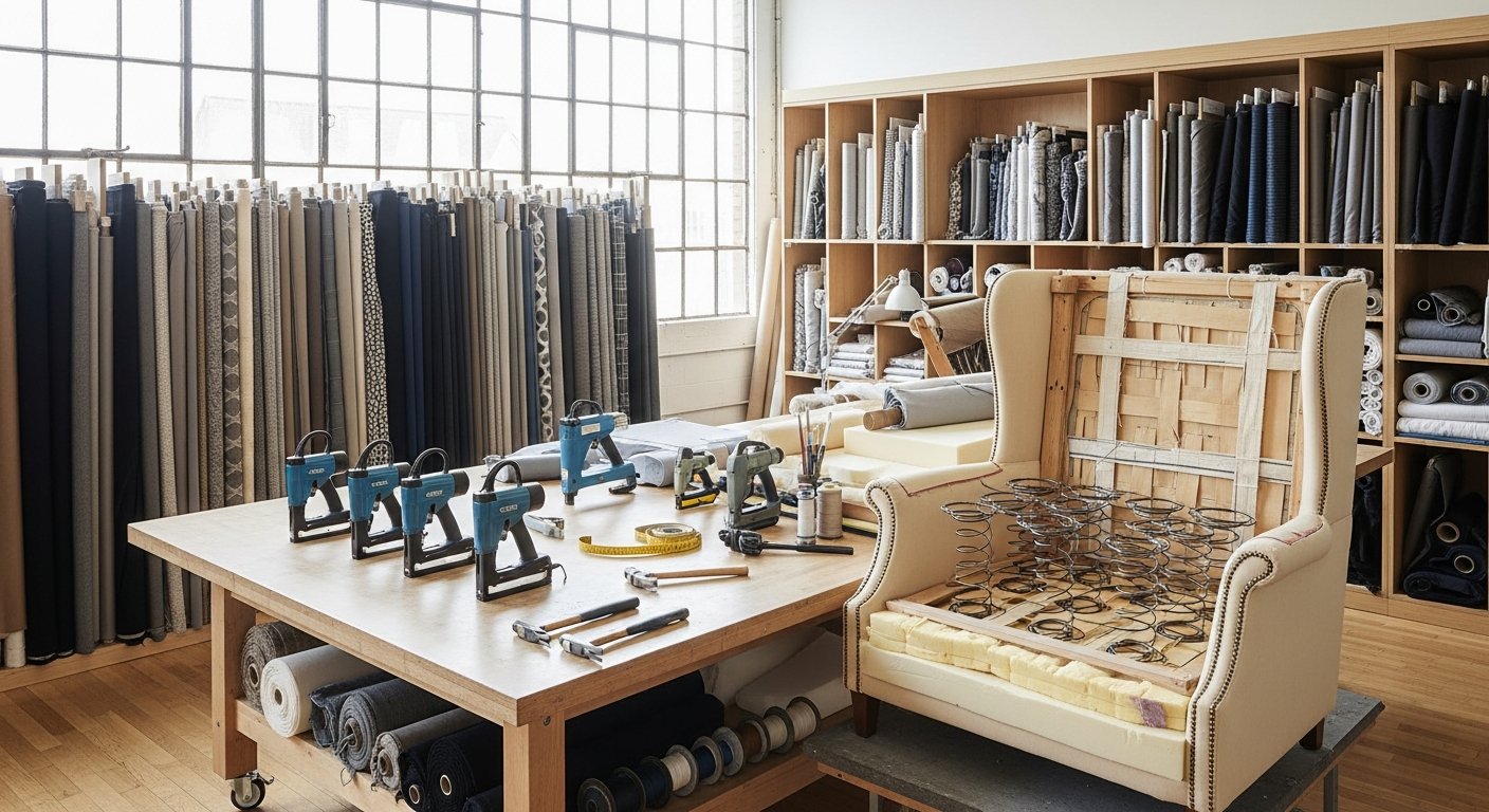 Coastal Craft Upholstery workshop in Monmouth County NJ